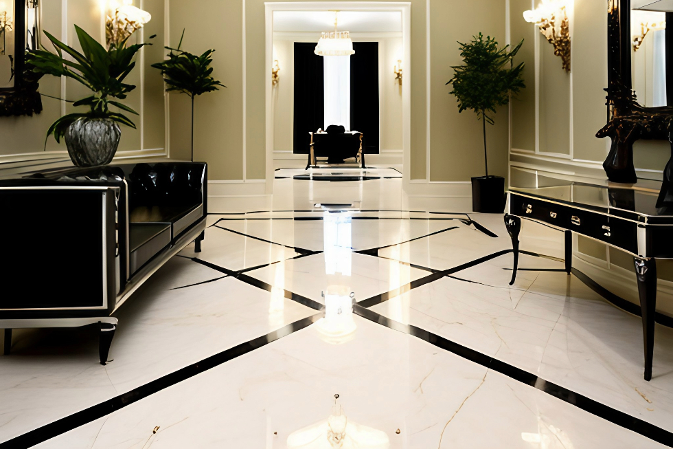 Marble flooring